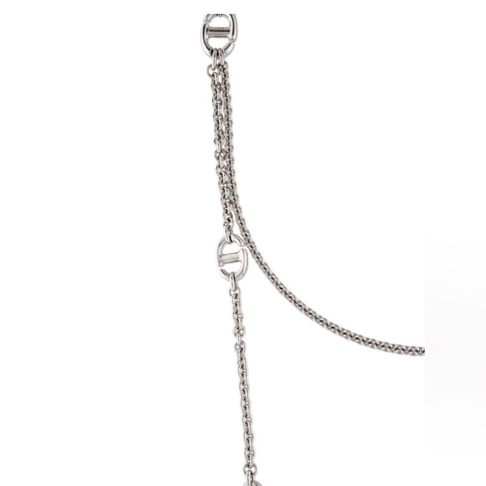 Christian Dior Silver CD Double Layer Chain - Picture 4 of 14